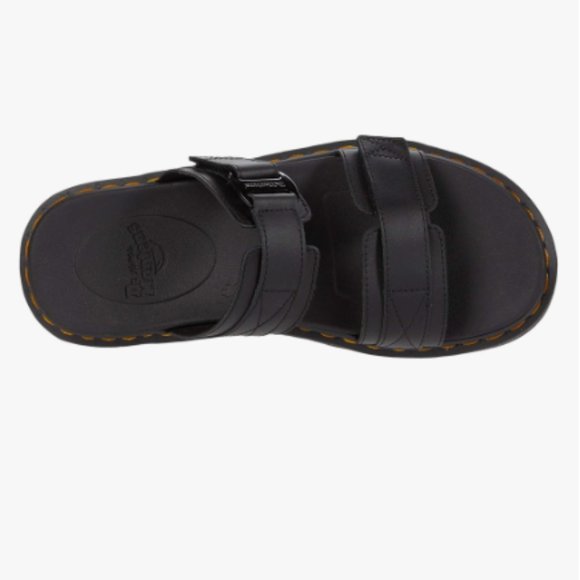 NWOT Dr. Martens Chilton Leather Men's Slide Sandal in Black Size 8M #131 - Picture 4 of 16